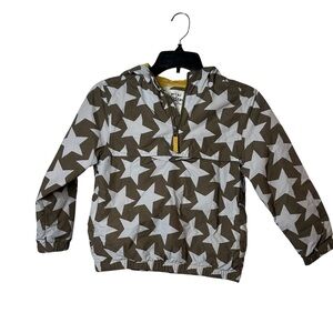 Boden Brown and White Star Kids Hoodie